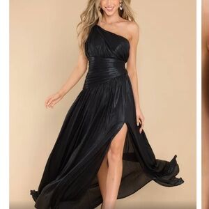 Lacking Interest Black Maxi Dress - Red Dress